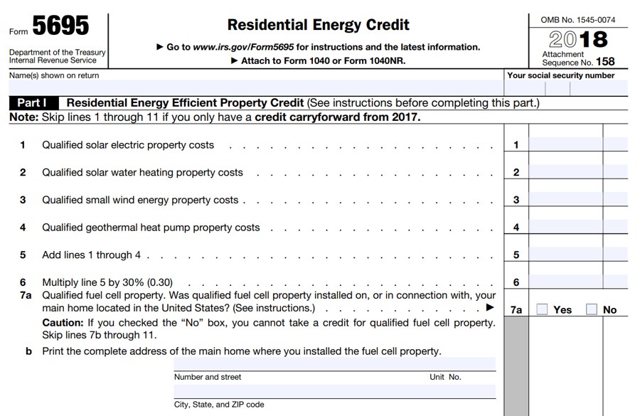 Energy Tax Credit Form